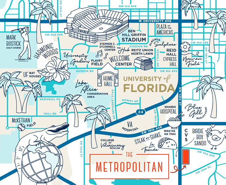 Map of The Metropolitan at Gainesville