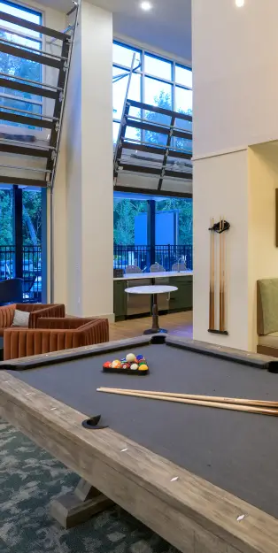 a pool table